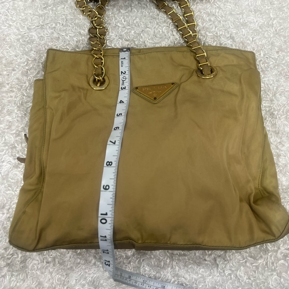 Prada Brown Tessuto Catena Quilted Nylon Shoulder Bag - Picture 10 of 16